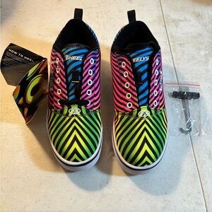 Heelys Kids Sneakers - Pink, Blue, Green Stripes